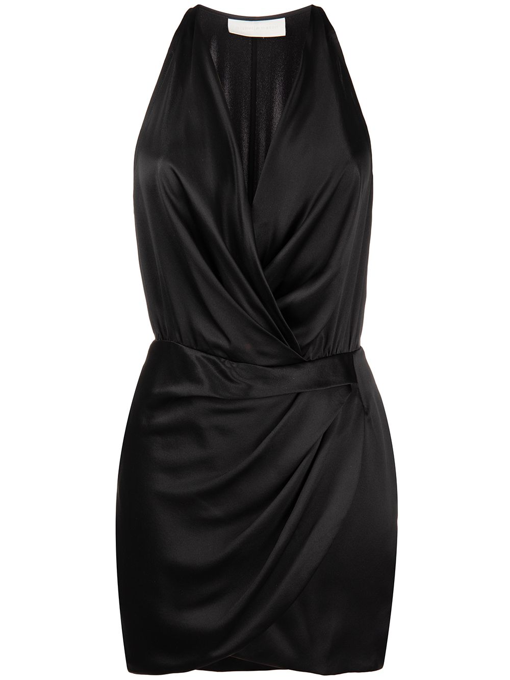 Michelle Mason silk halterneck mini dress - Black von Michelle Mason