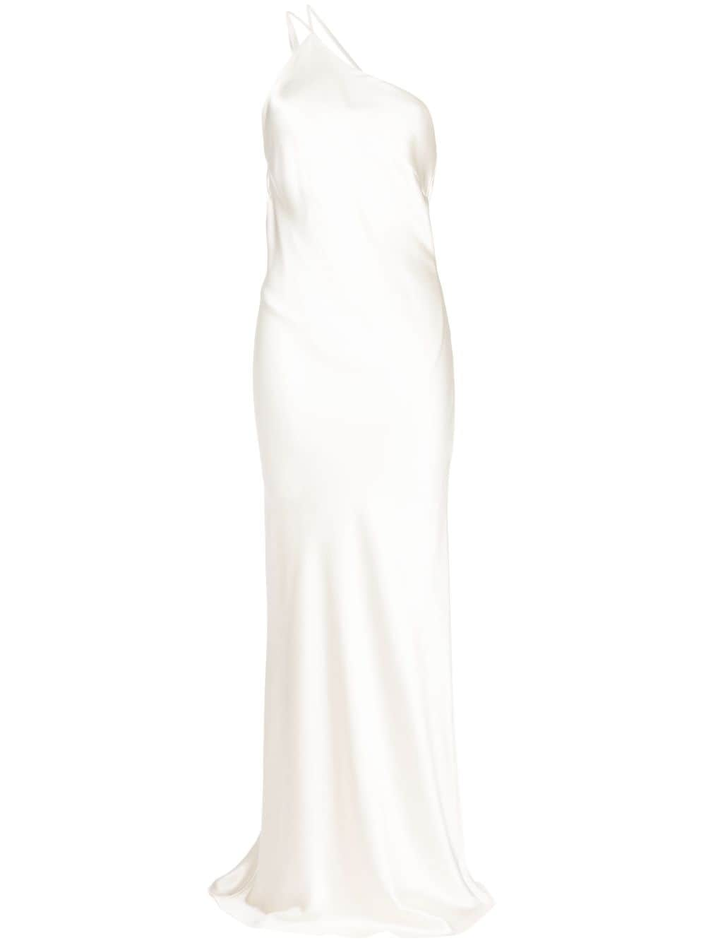 Michelle Mason single-shoulder maxi dress - White von Michelle Mason