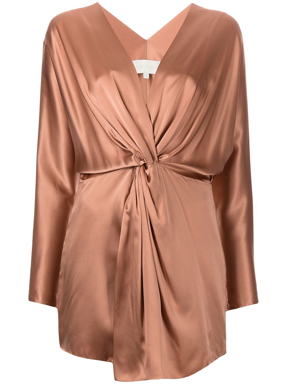 Michelle Mason twist-detail silk dress - Neutrals von Michelle Mason