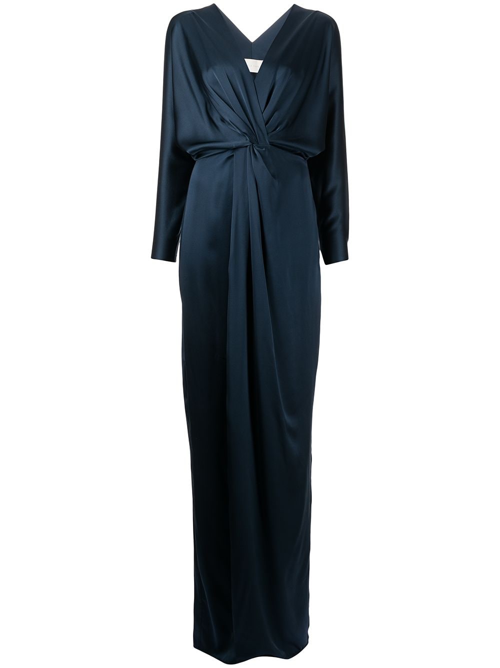 Michelle Mason twist-detail silk gown - Blue von Michelle Mason