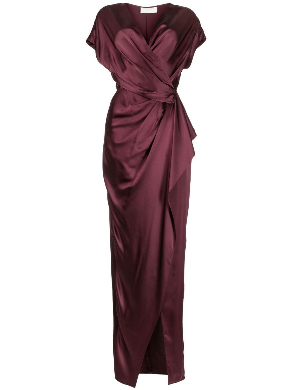 Michelle Mason wrap drape-detail gown - Red von Michelle Mason