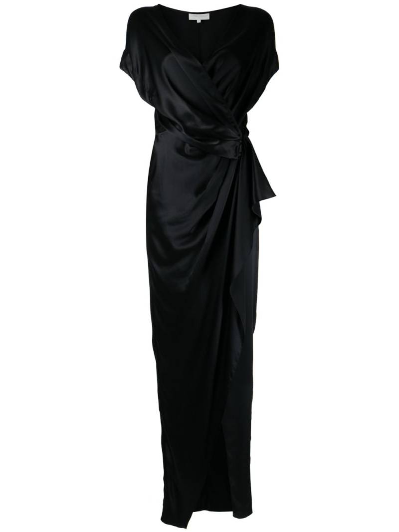 Michelle Mason wrap drape-detail gown dress - Black von Michelle Mason