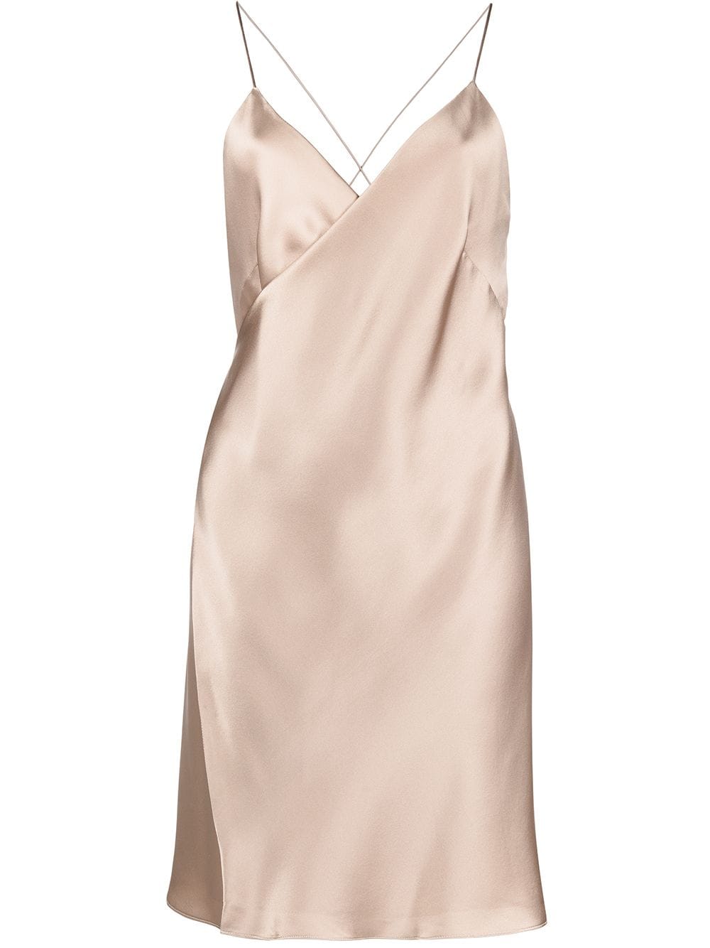 Michelle Mason wrap-front silk mini dress - Brown von Michelle Mason