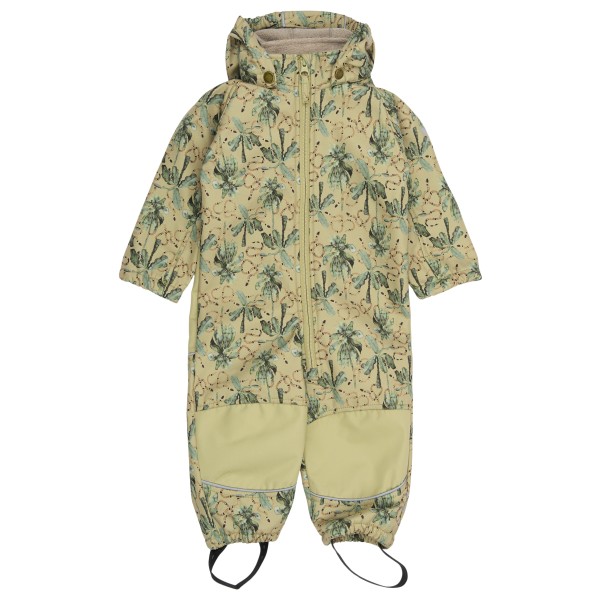 Mikk-Line - Kid's Softshell Suit Recycled Uni AOP - Overall Gr 92 oliv/beige von Mikk-Line