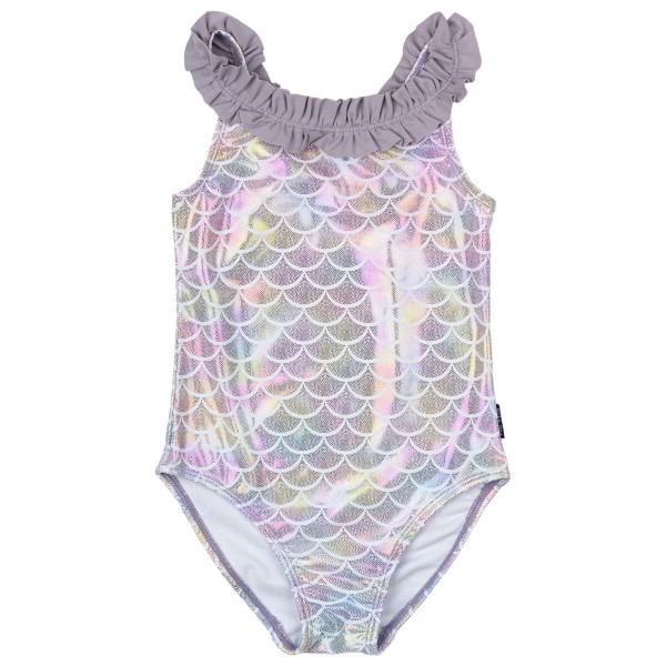 Mikk-Line - Kid's Swimsuit Recycled AOP - Badeanzug Gr 146/152 - 11-12 Years grau von Mikk-Line