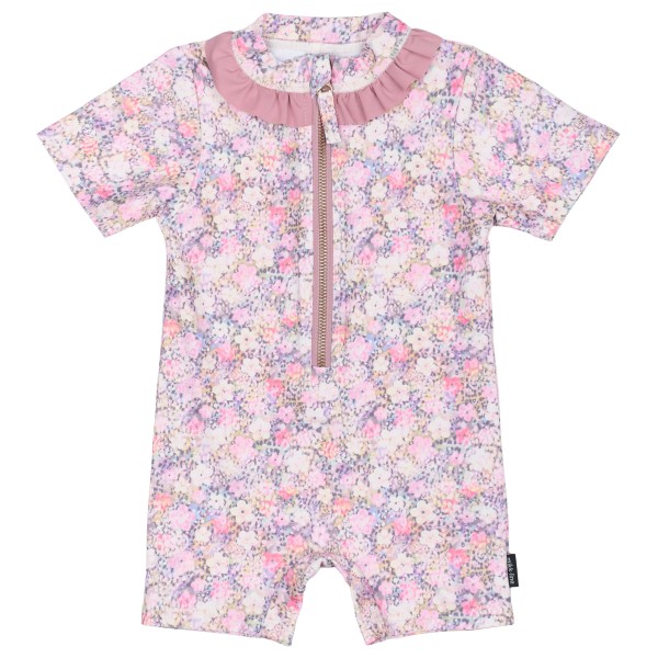 Mikk-Line - Kid's UV Suit Frill Recycled AOP - Lycra Gr 122/128 - 7-8 Years rosa von Mikk-Line