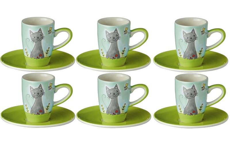 Mila Espressotasse »Katze in Blumenw« von Mila