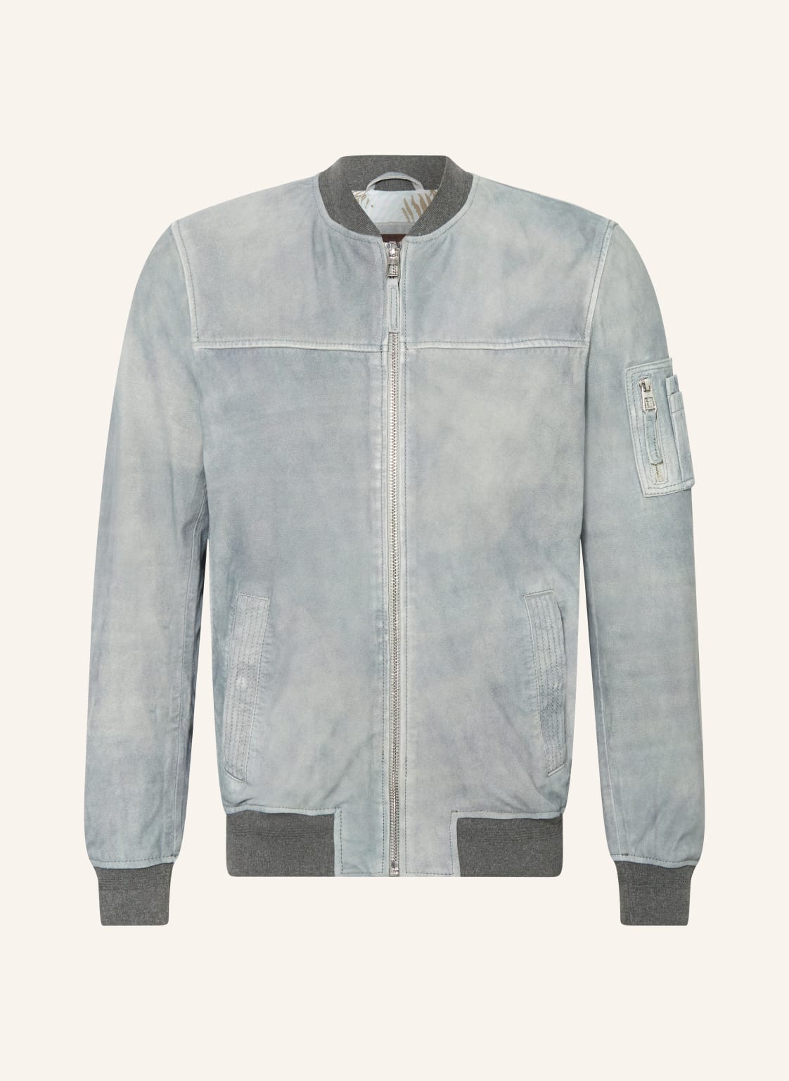 Milestone Lederblouson Msamadeo blau von Milestone