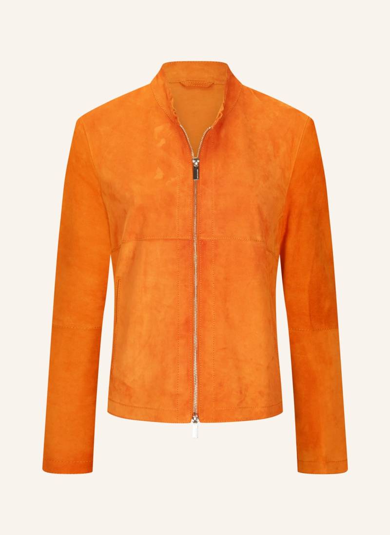 Milestone Lederjacke Msrena orange von Milestone