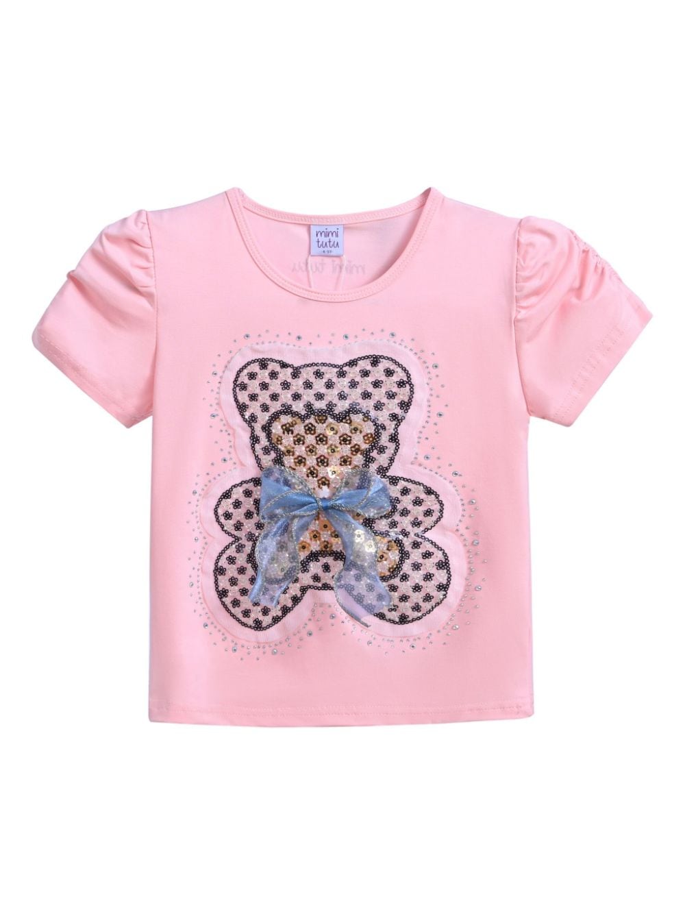 Mimi Tutu bear-appliqué T-shirt - Pink von Mimi Tutu