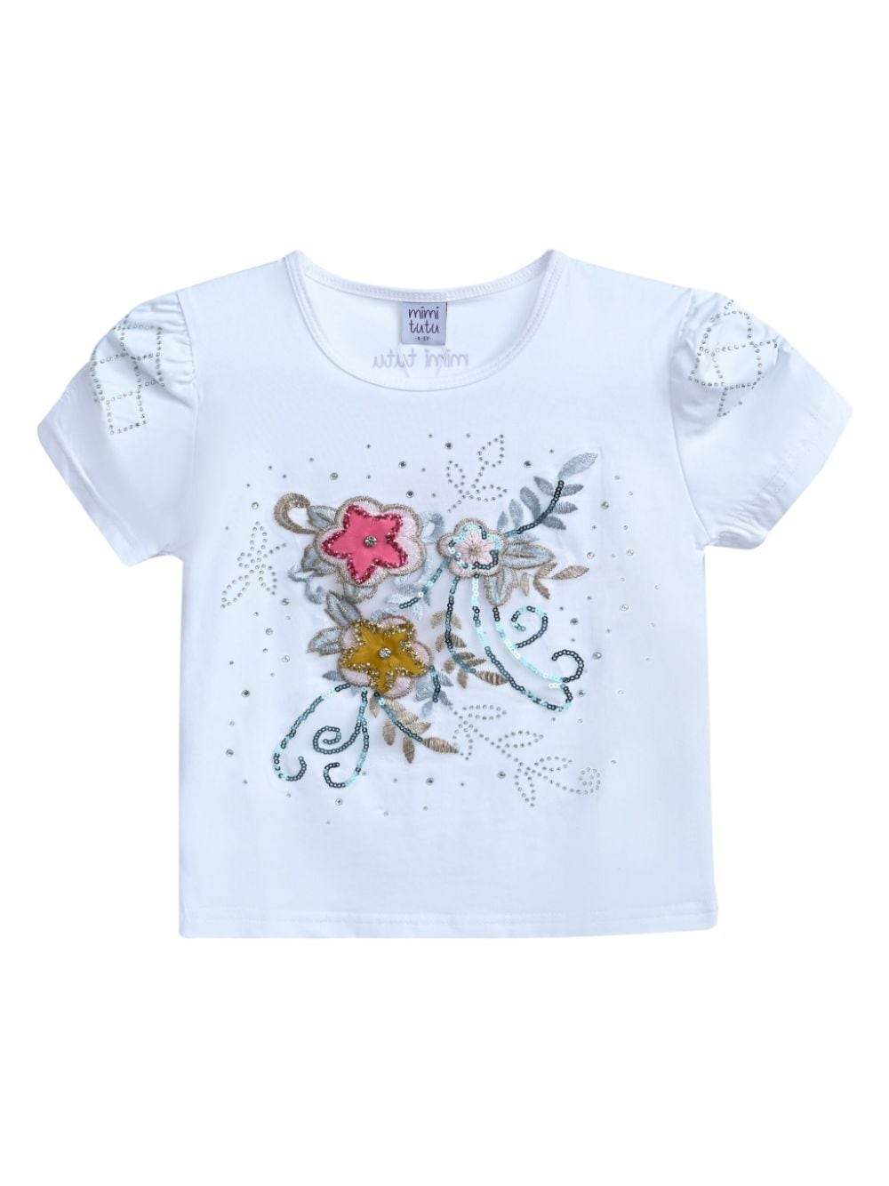 Mimi Tutu floral-appliqué T-shirt - White von Mimi Tutu