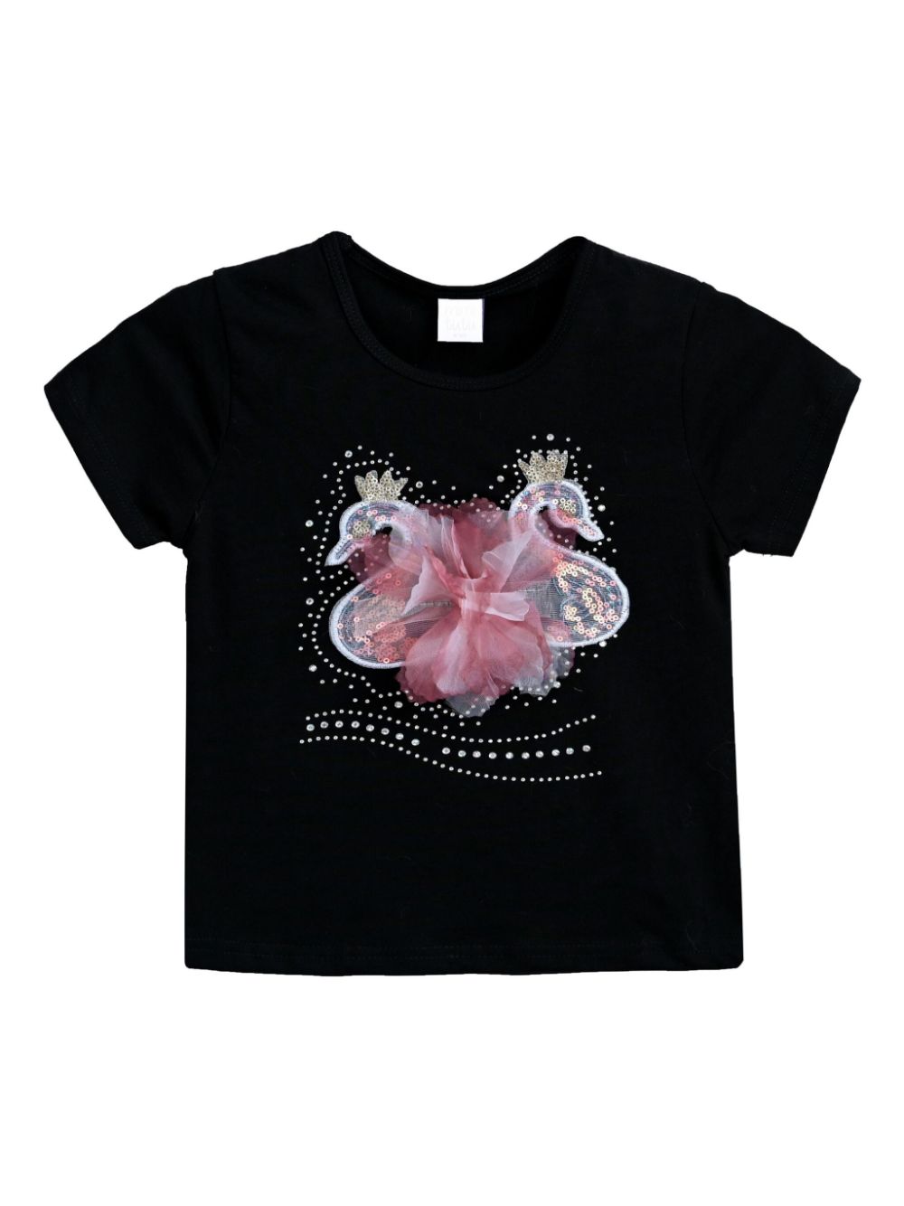 Mimi Tutu swan-appliqué T-shirt - Black von Mimi Tutu