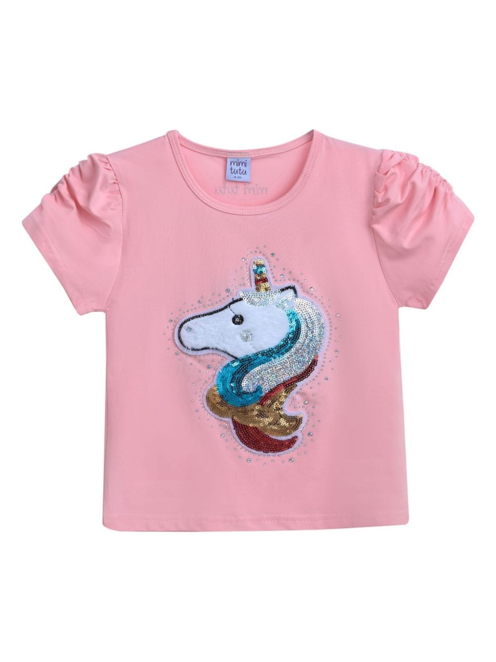 Mimi Tutu unicorn-appliqué T-shirt - Pink von Mimi Tutu