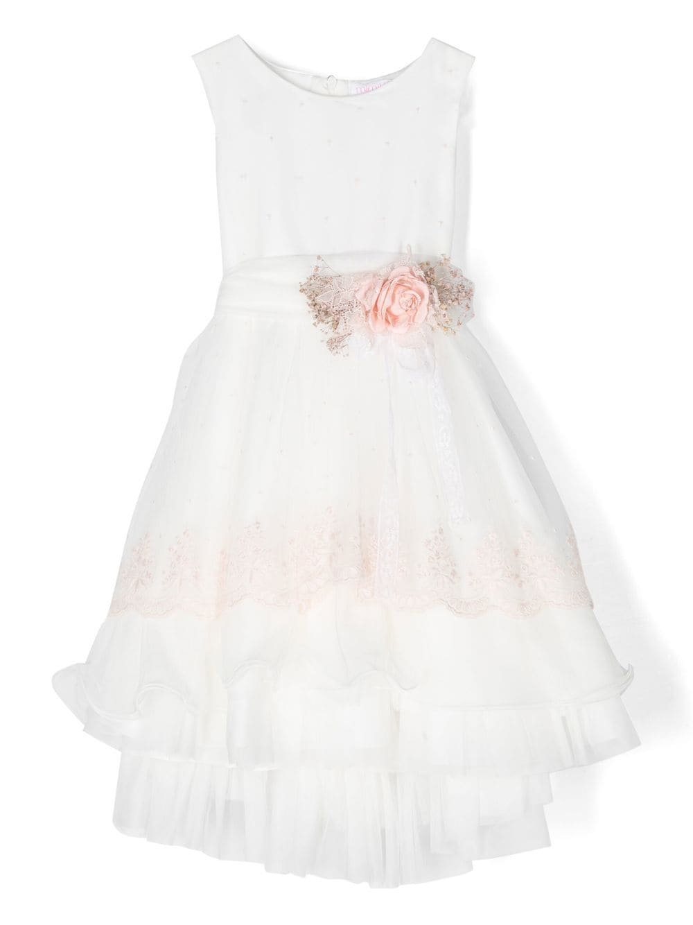 Mimilù corsage-detail sleeveless dress - White von Mimilù