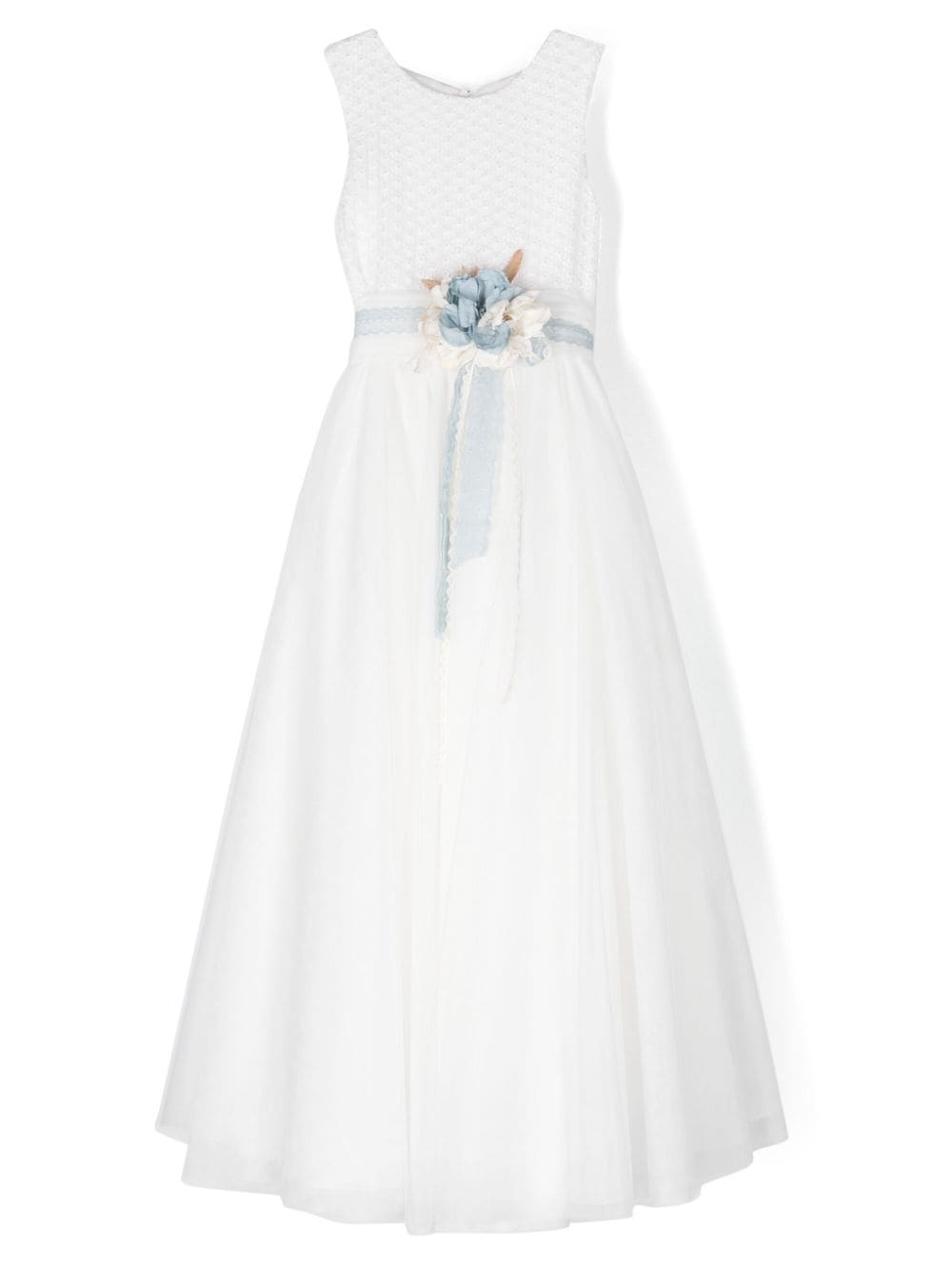 Mimilù floral-appliqué maxi dress - White von Mimilù