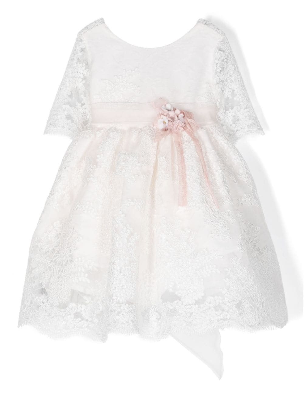 Mimilù floral-lace full-skirt dress - White von Mimilù