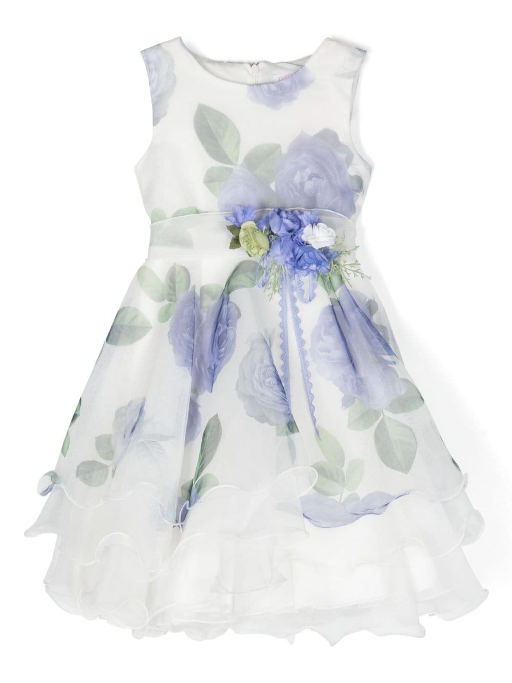 Mimilù floral-print flared dress - White von Mimilù