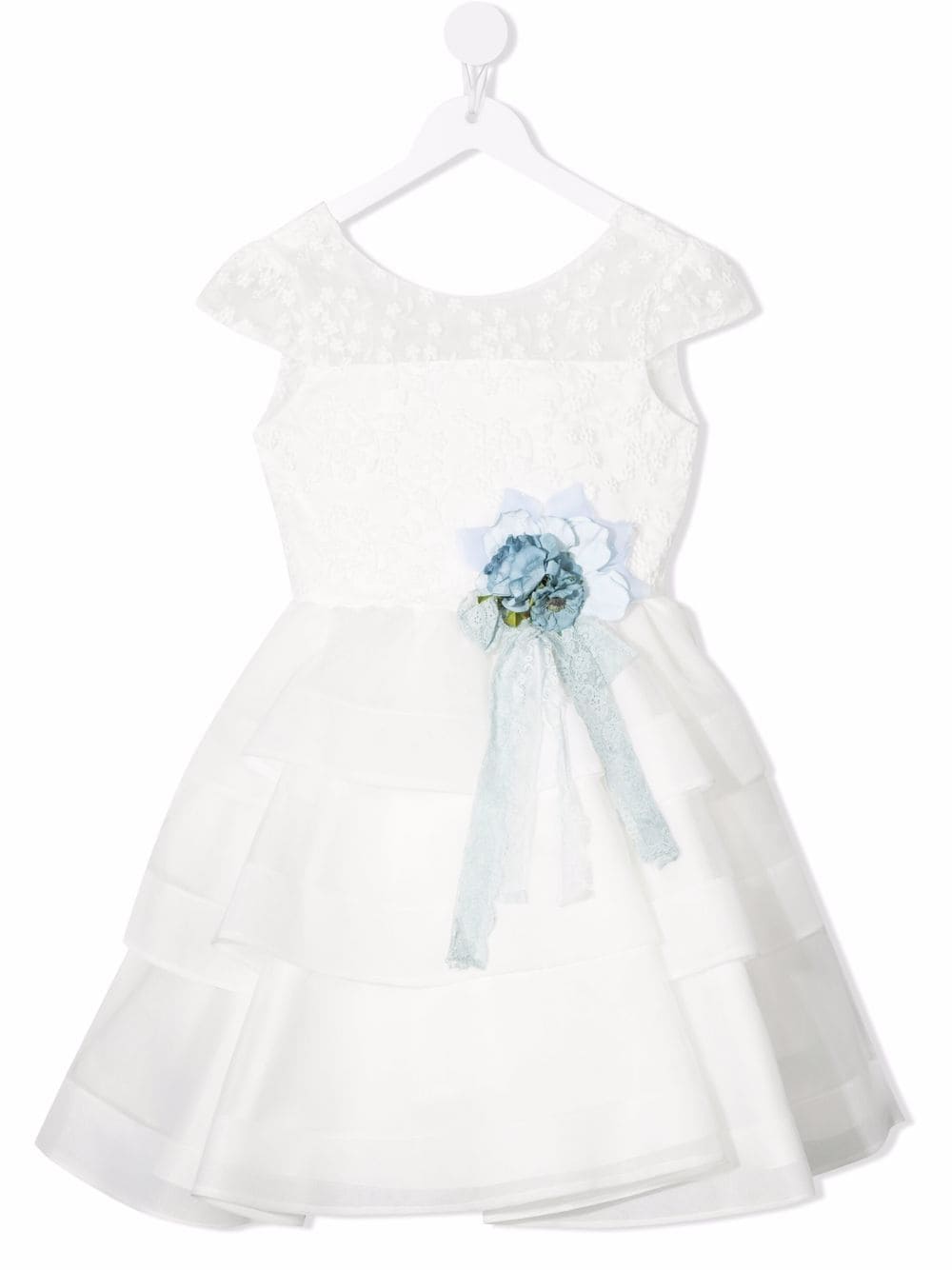 Mimilù flower-applique detail dress - White von Mimilù