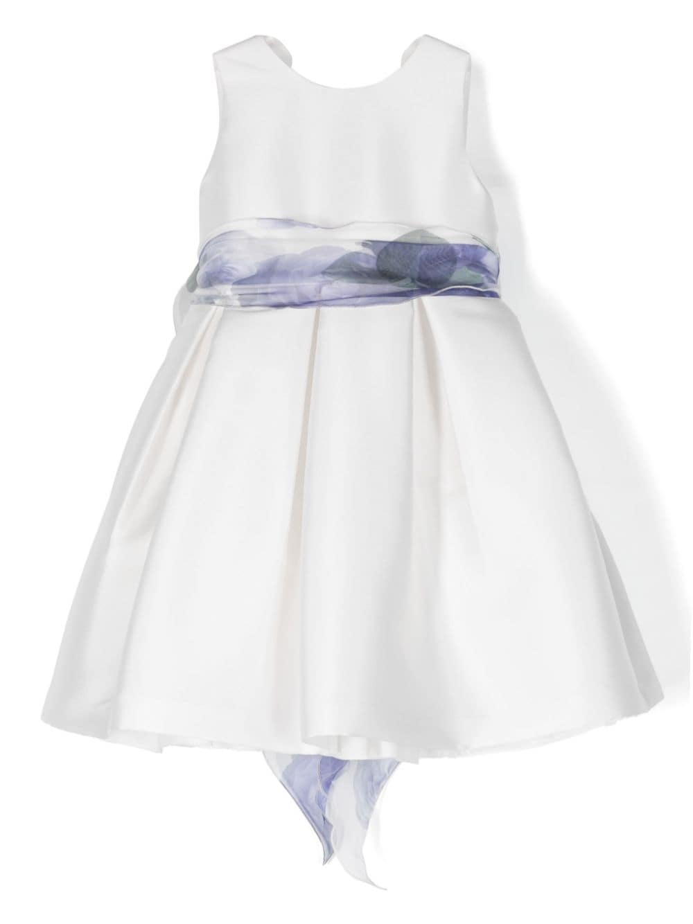 Mimilù organza-bow fastening pleated dress - White von Mimilù