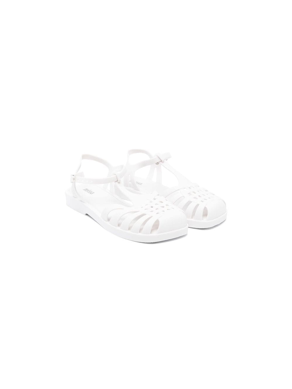 Mini Melissa Aranha caged-toe sandals - White von Mini Melissa