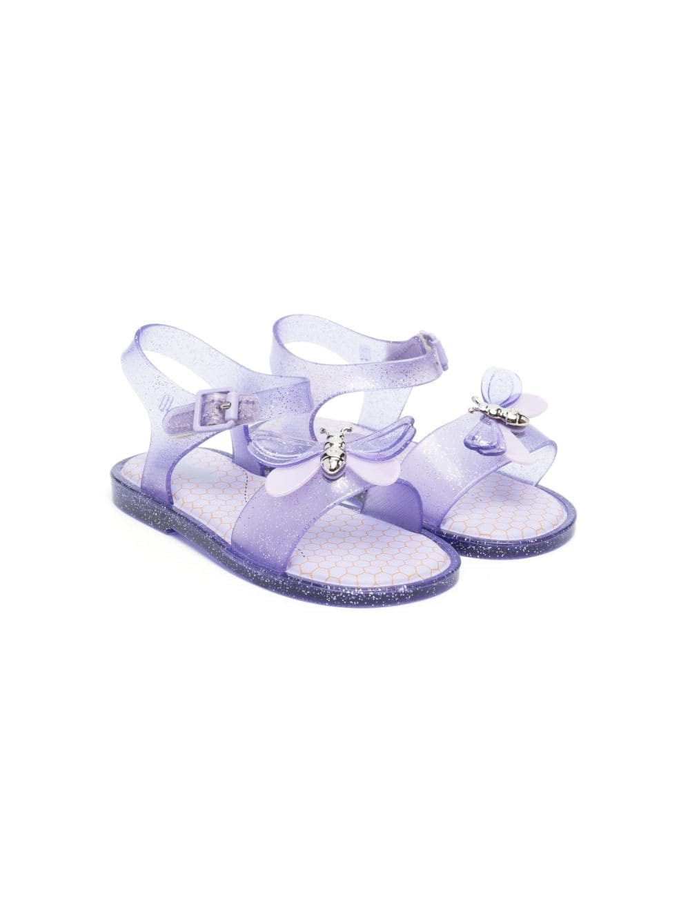 Mini Melissa appliqué-detail open-toe sandals - Purple von Mini Melissa