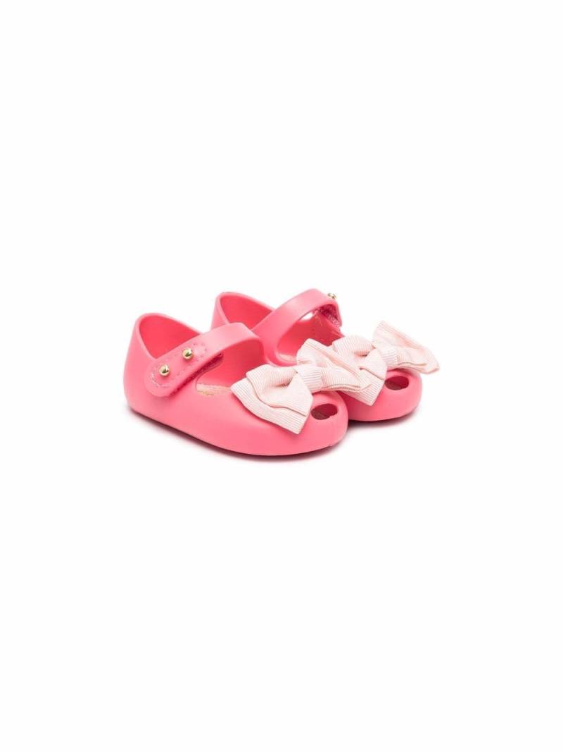Mini Melissa bow-detailed ballerina shoes - Pink von Mini Melissa