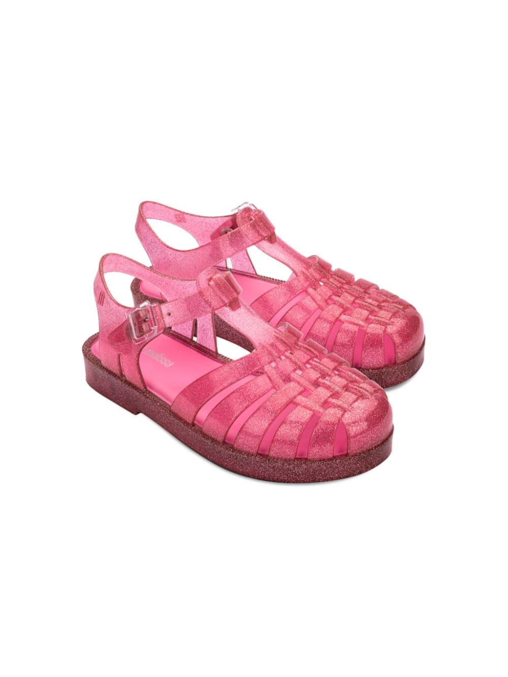 Mini Melissa buckle-fastening jelly sandals - Pink von Mini Melissa