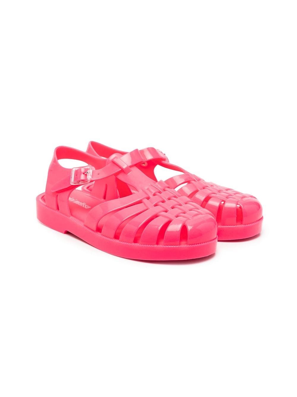 Mini Melissa closed-toe ankle-buckle sandals - Pink von Mini Melissa