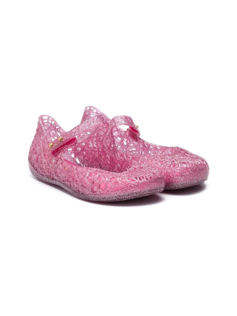 Mini Melissa glittered ballerina shoes - Pink von Mini Melissa