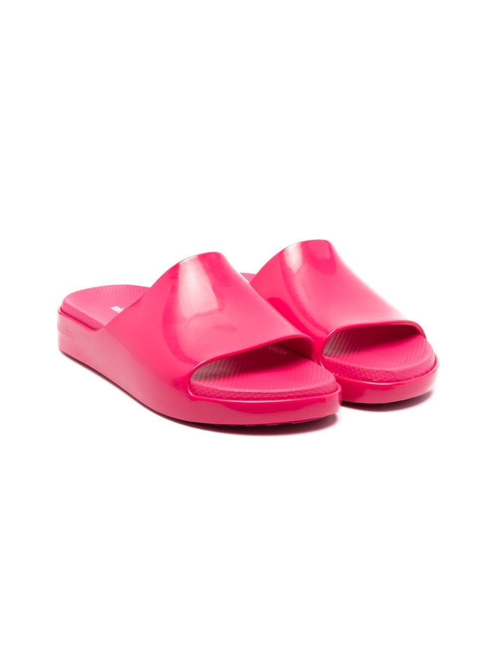 Mini Melissa logo-print slides - Pink von Mini Melissa