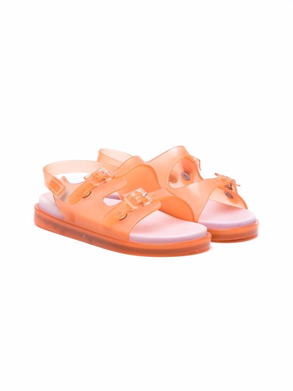 Mini Melissa open-toe buckled sandals - Orange von Mini Melissa