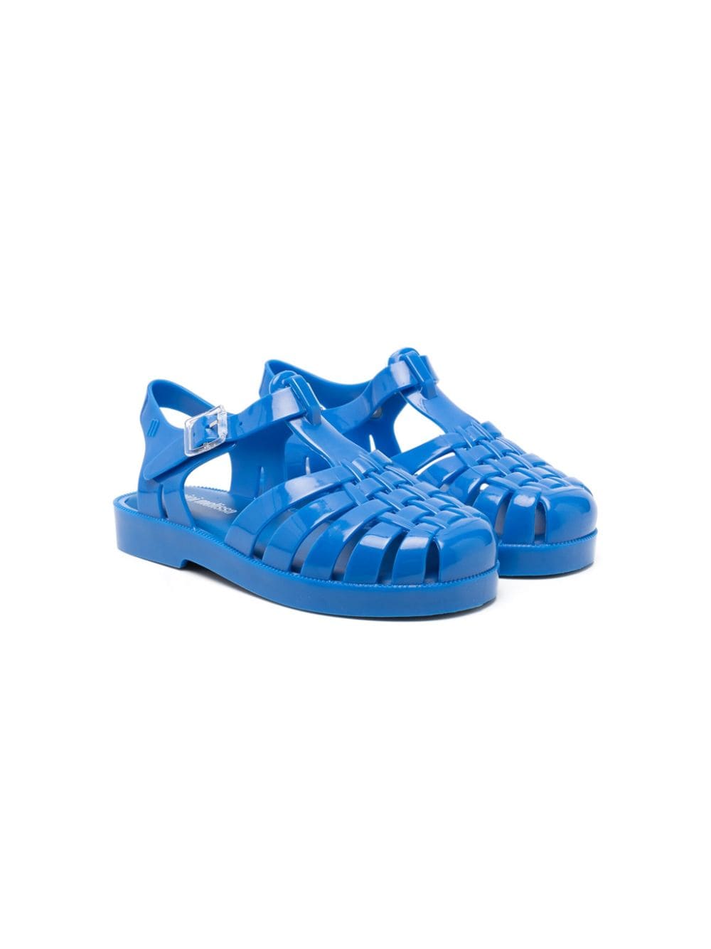 Mini Melissa round-toe buckled jelly shoes - Blue von Mini Melissa