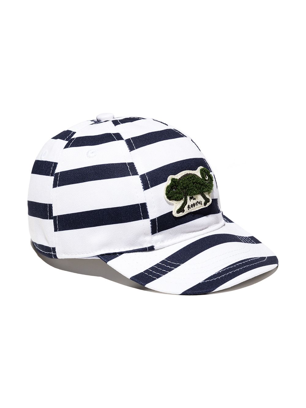 Mini Rodini Chameleon striped cap - White von Mini Rodini