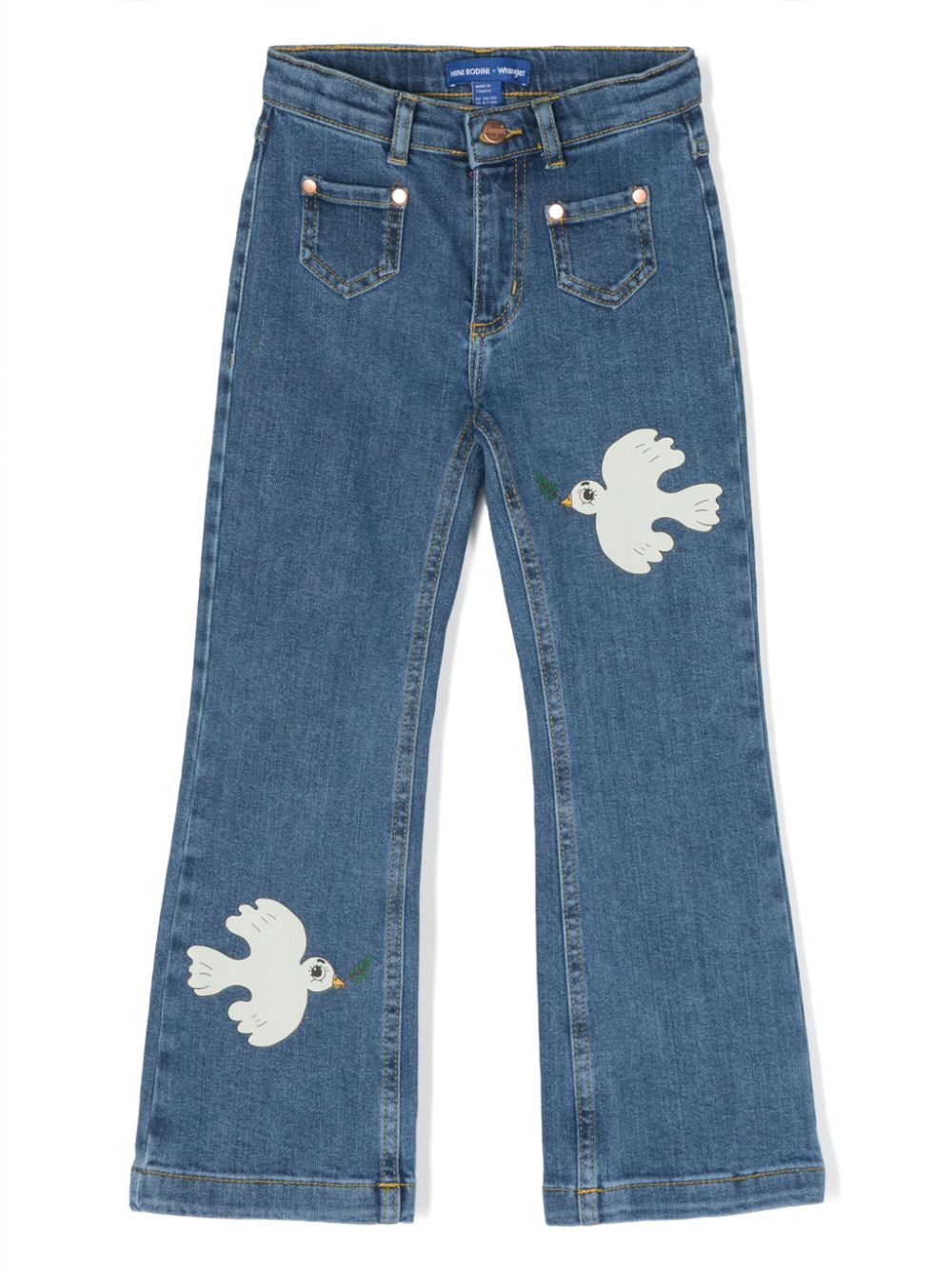 Mini Rodini Dove cotton jeans - Blue von Mini Rodini
