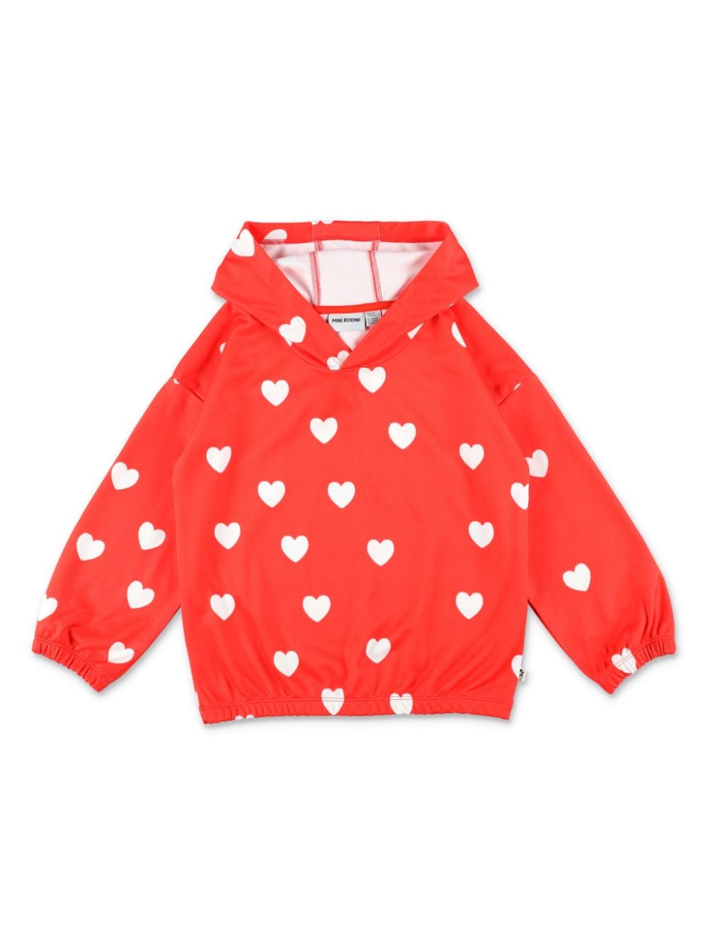 Mini Rodini Hearts drop shoulder hoodie - Orange von Mini Rodini