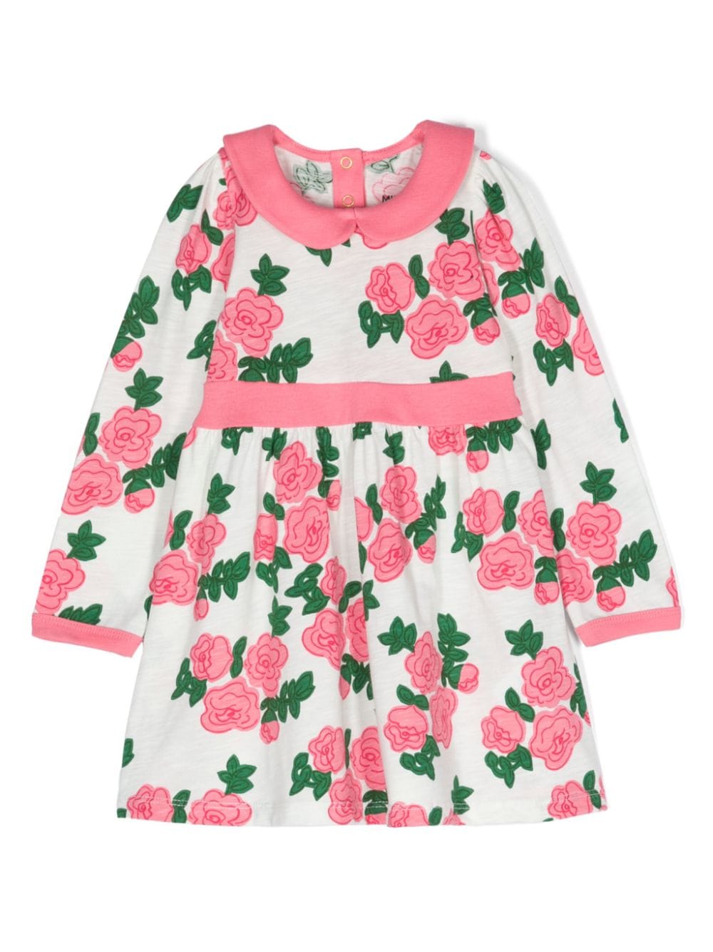 Mini Rodini Roses organic cotton dress - White von Mini Rodini