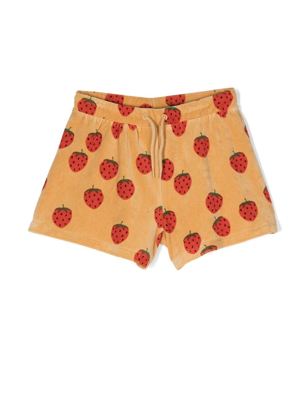 Mini Rodini all-over strawberry-print shorts - Brown von Mini Rodini