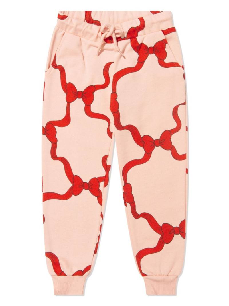 Mini Rodini bow-print organic cotton track pants - Pink von Mini Rodini