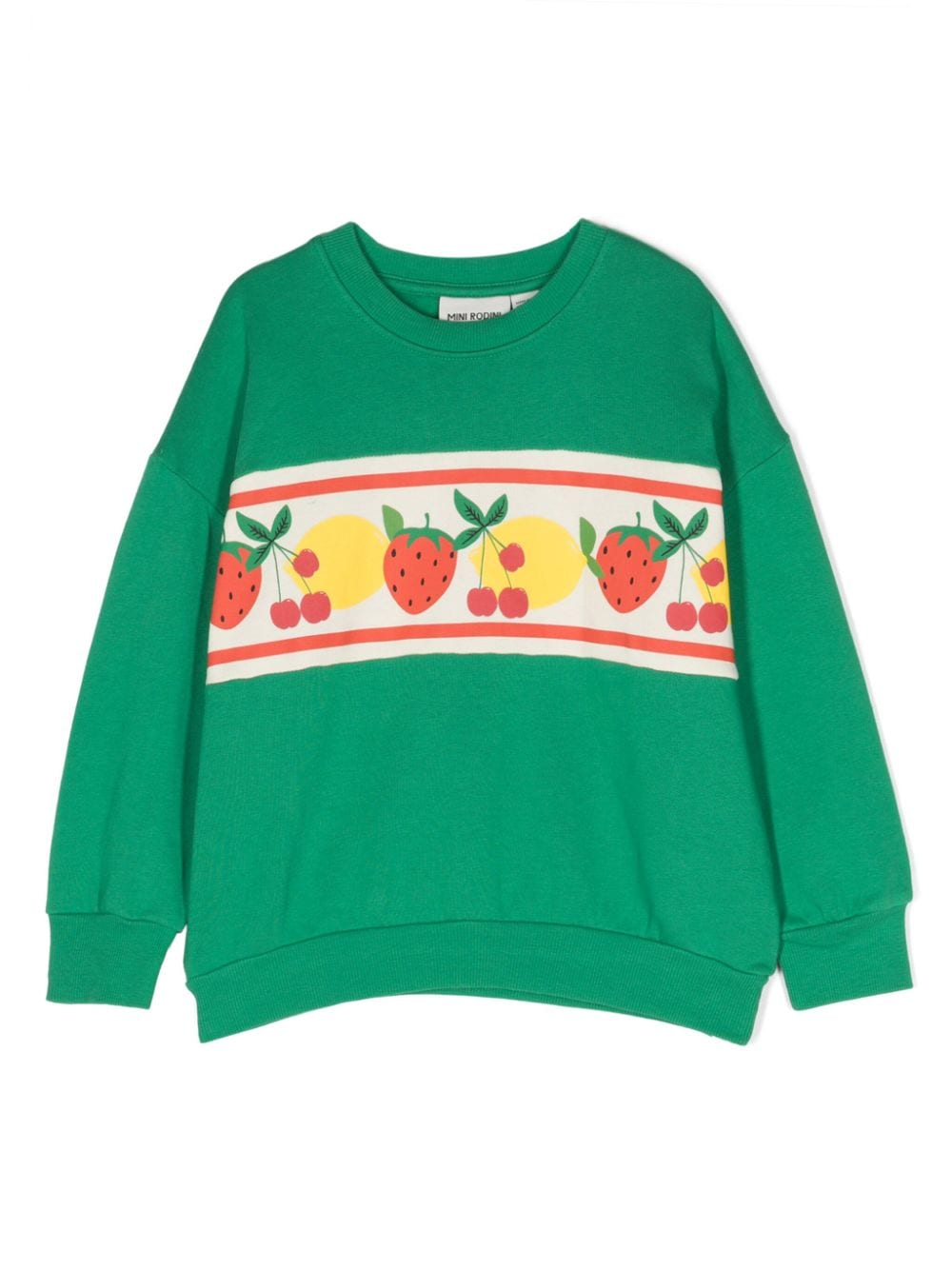 Mini Rodini fruit-motif cotton sweatshirt - Green von Mini Rodini