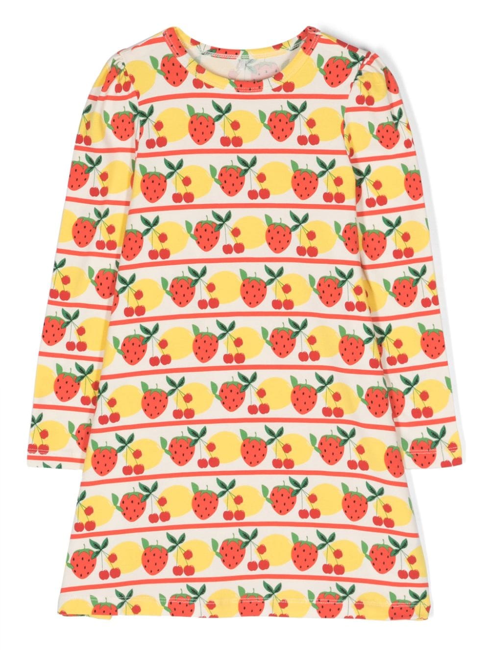 Mini Rodini fruit-print jersey A-line dress - Yellow von Mini Rodini