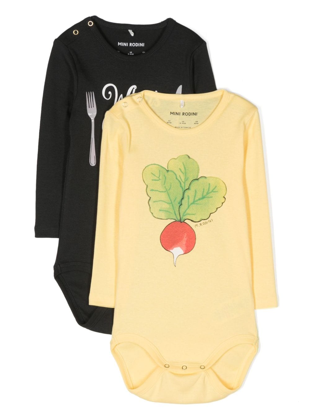 Mini Rodini graphic-print organic-cotton body - Black von Mini Rodini