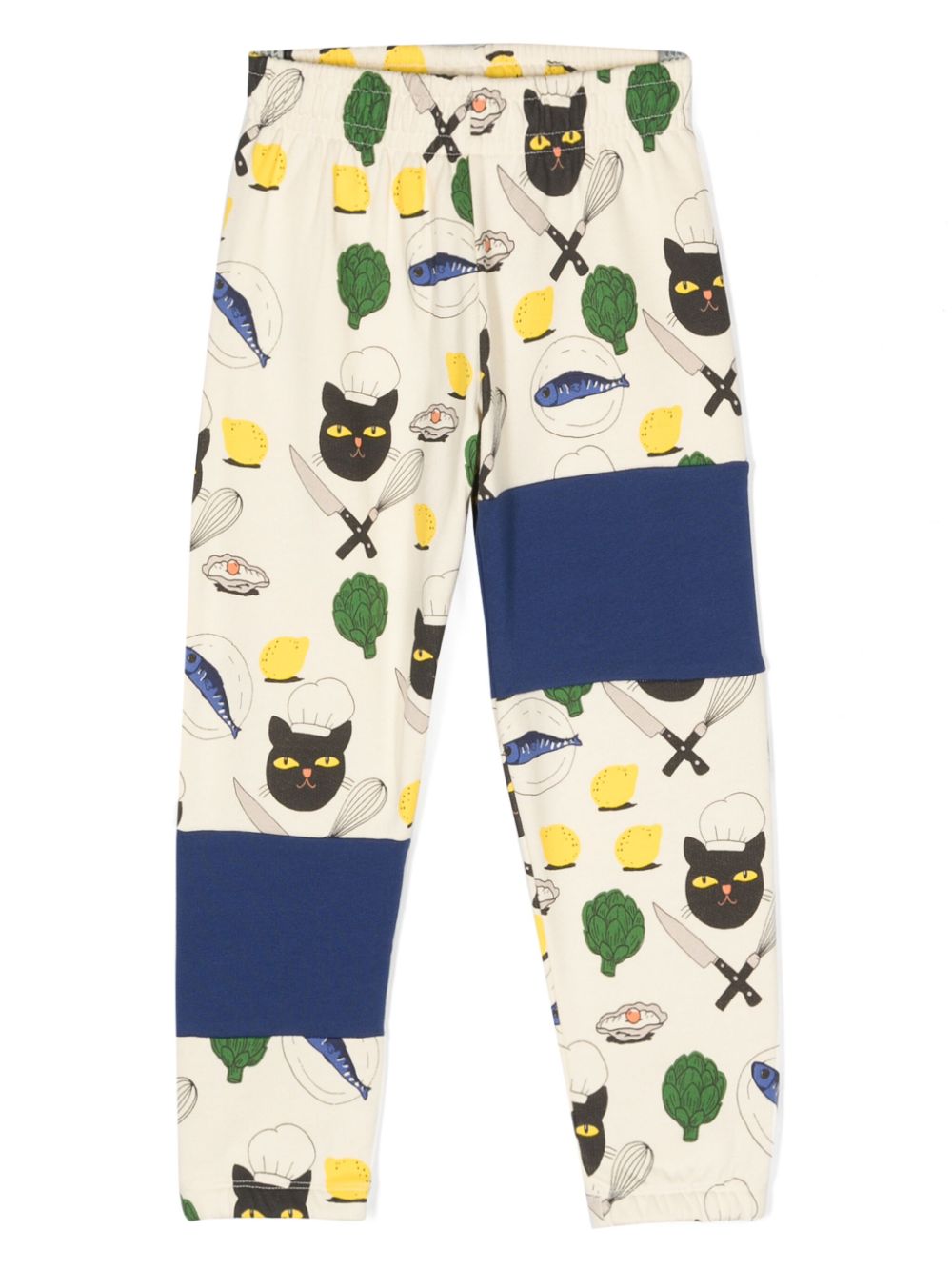 Mini Rodini Chef Cat-print track pants - Neutrals von Mini Rodini