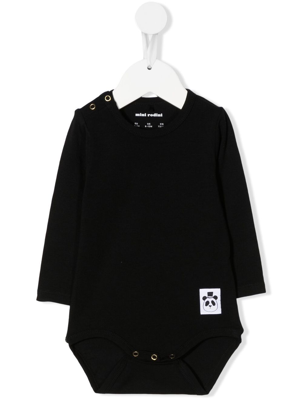 Mini Rodini logo long-sleeve bodysuit - Black von Mini Rodini