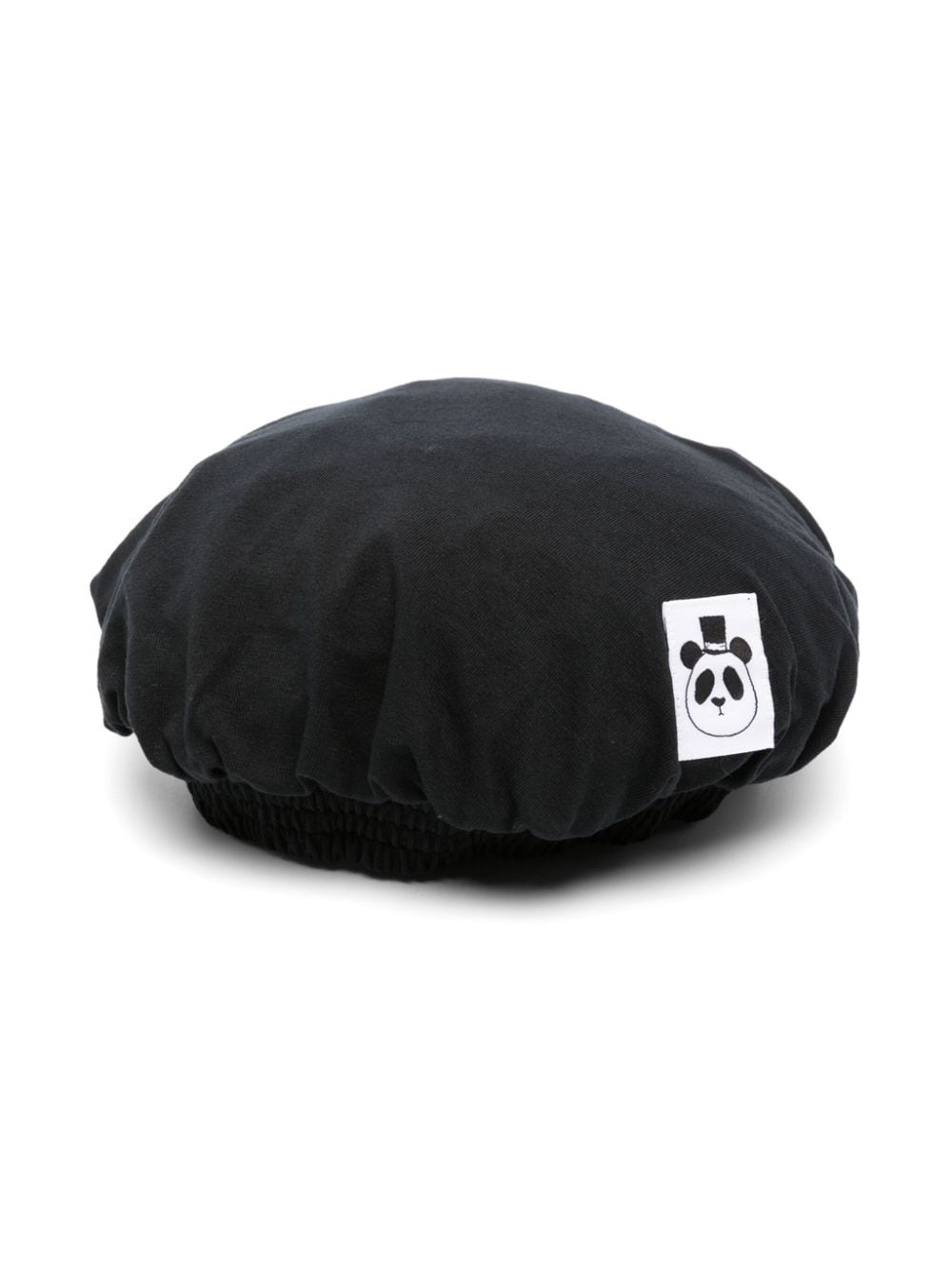 Mini Rodini logo-patch twill beret - Black von Mini Rodini