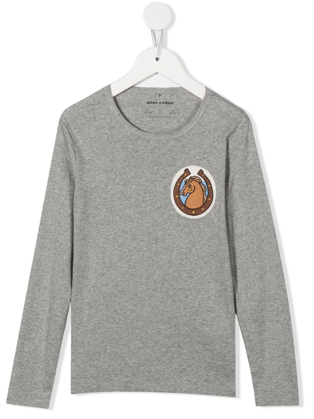 Mini Rodini patch-detail long-sleeve T-shirt - Grey von Mini Rodini