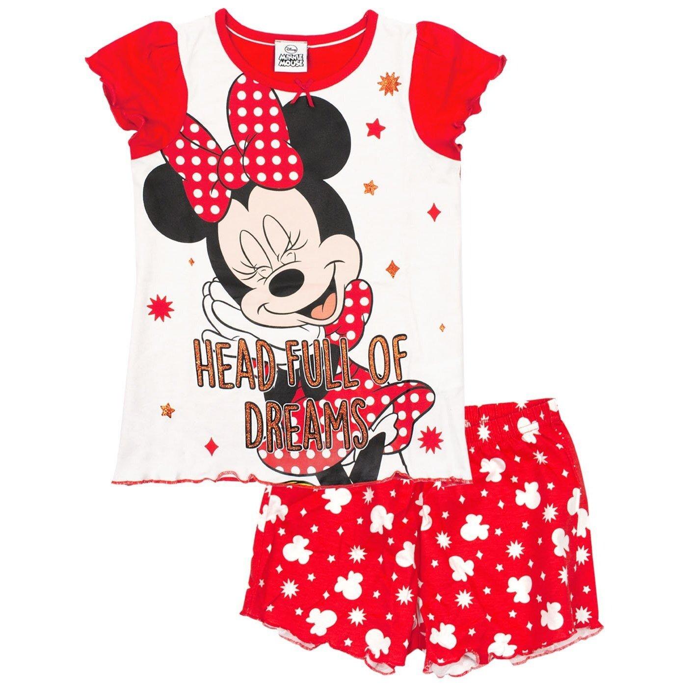 Head Full Of Dreams Schlafanzug Mit Shorts Mädchen Rot Bunt 98 von Minnie Mouse