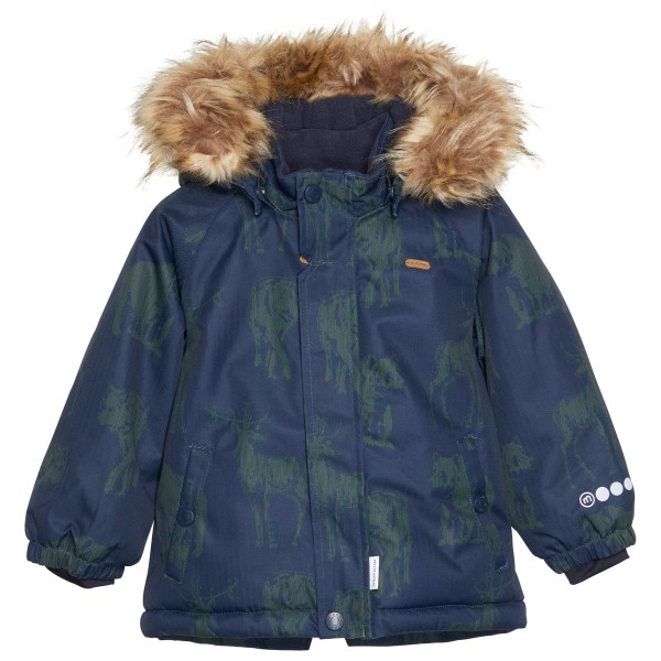 Minymo - Toddler's Snow Jacket AOP - Winterjacke Gr 80 blau von Minymo