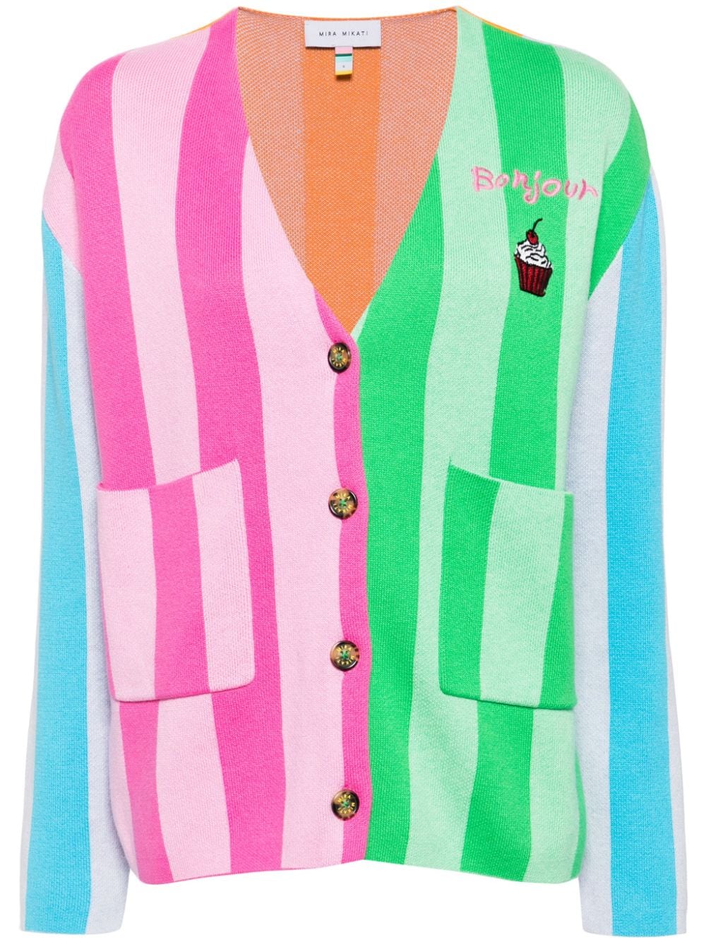 Mira Mikati Bonjour colour-block cardigan - Pink von Mira Mikati