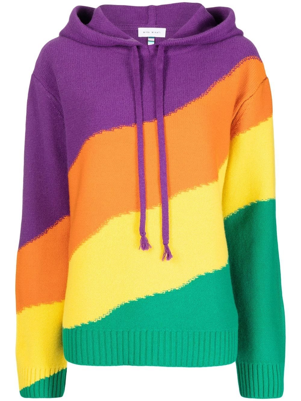 Mira Mikati wavey stripe-print hoodie - Multicolour von Mira Mikati