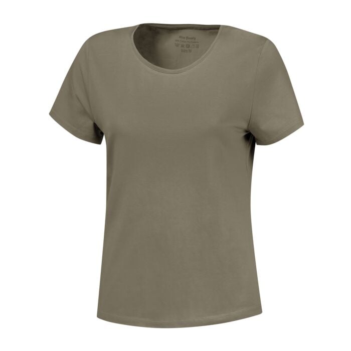 Basic T-Shirt uni, olive, M von Miss Beverly